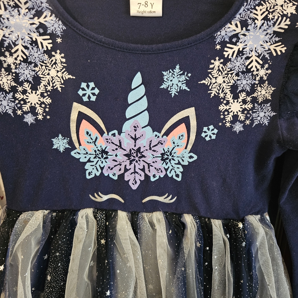 Amazon Navy Blue Unicorn Dress for Kids - Picture 2 of 6